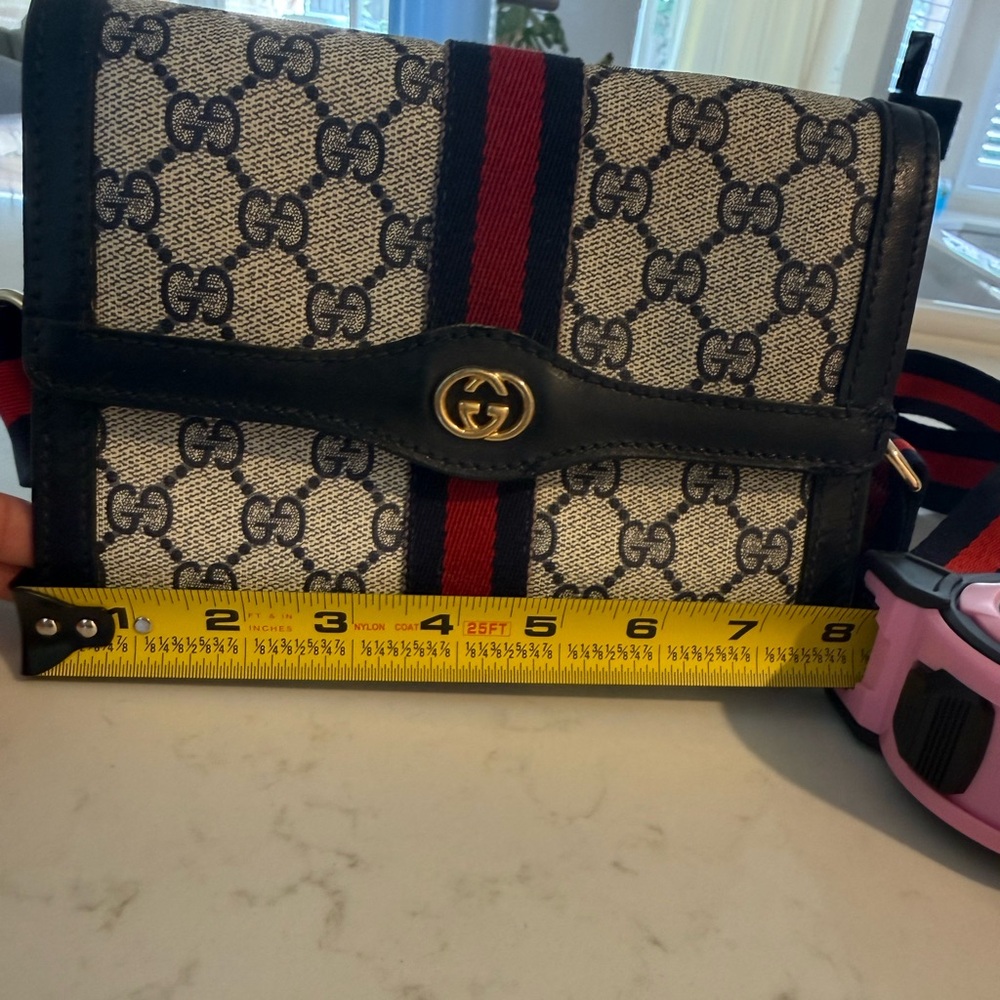 Vintage Gucci Accessory Collection GG Supreme Web Stripe Clutch Bag, - Picture 2 of 11